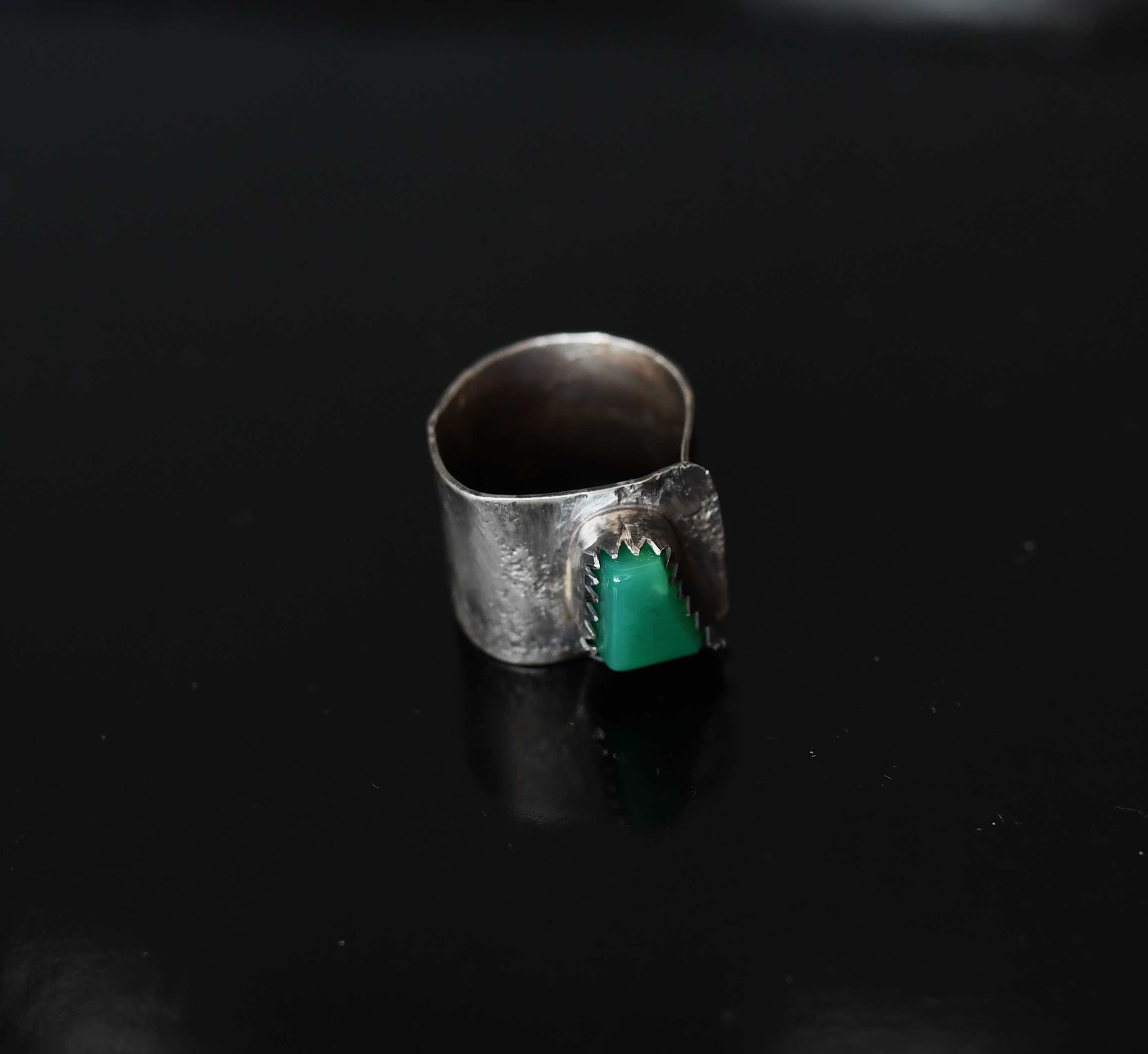 Chrysoprase Silver Ring I