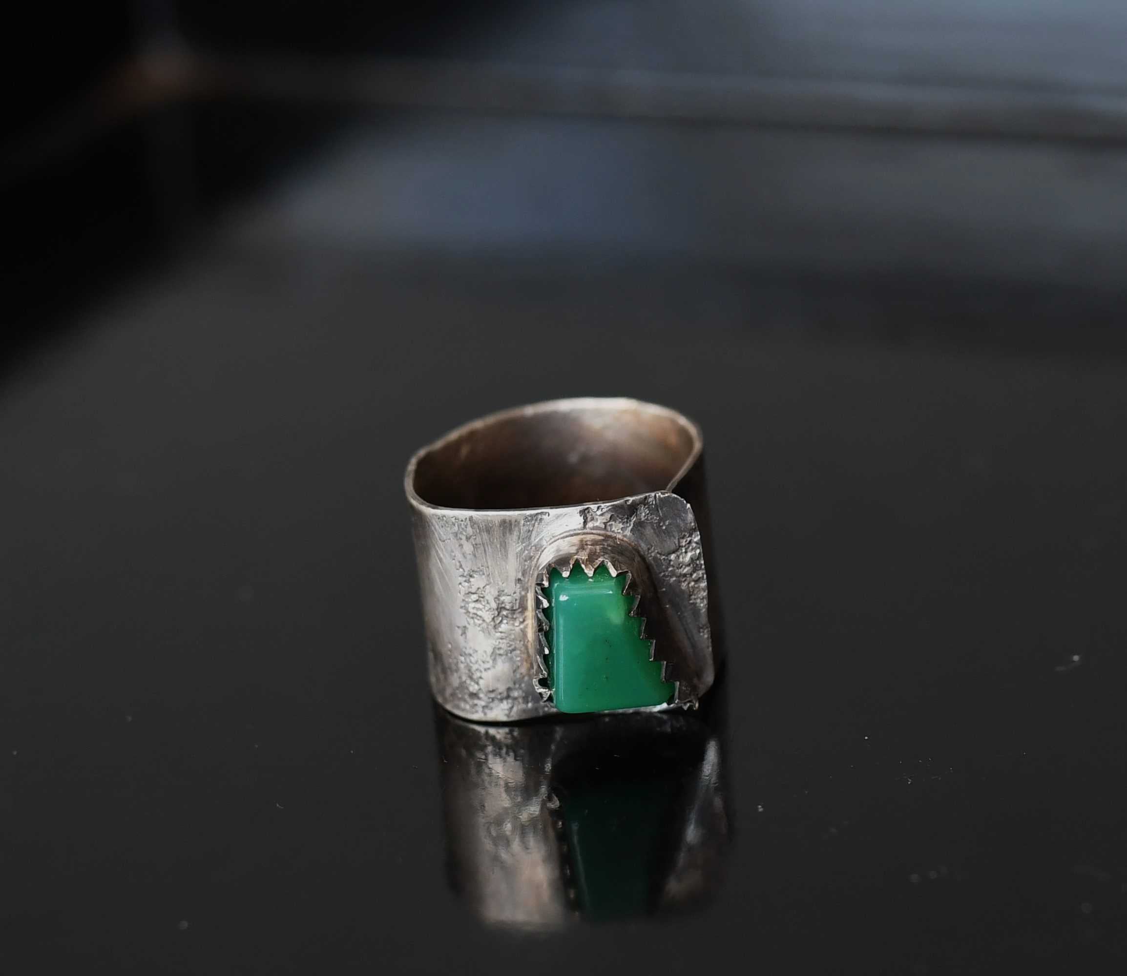 Chrysoprase Silver Ring I