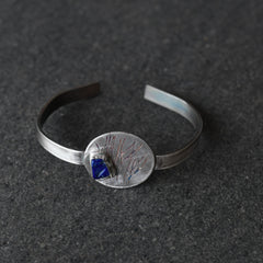 Through the Trees Lapis Lazuli and silver cuff bracelet