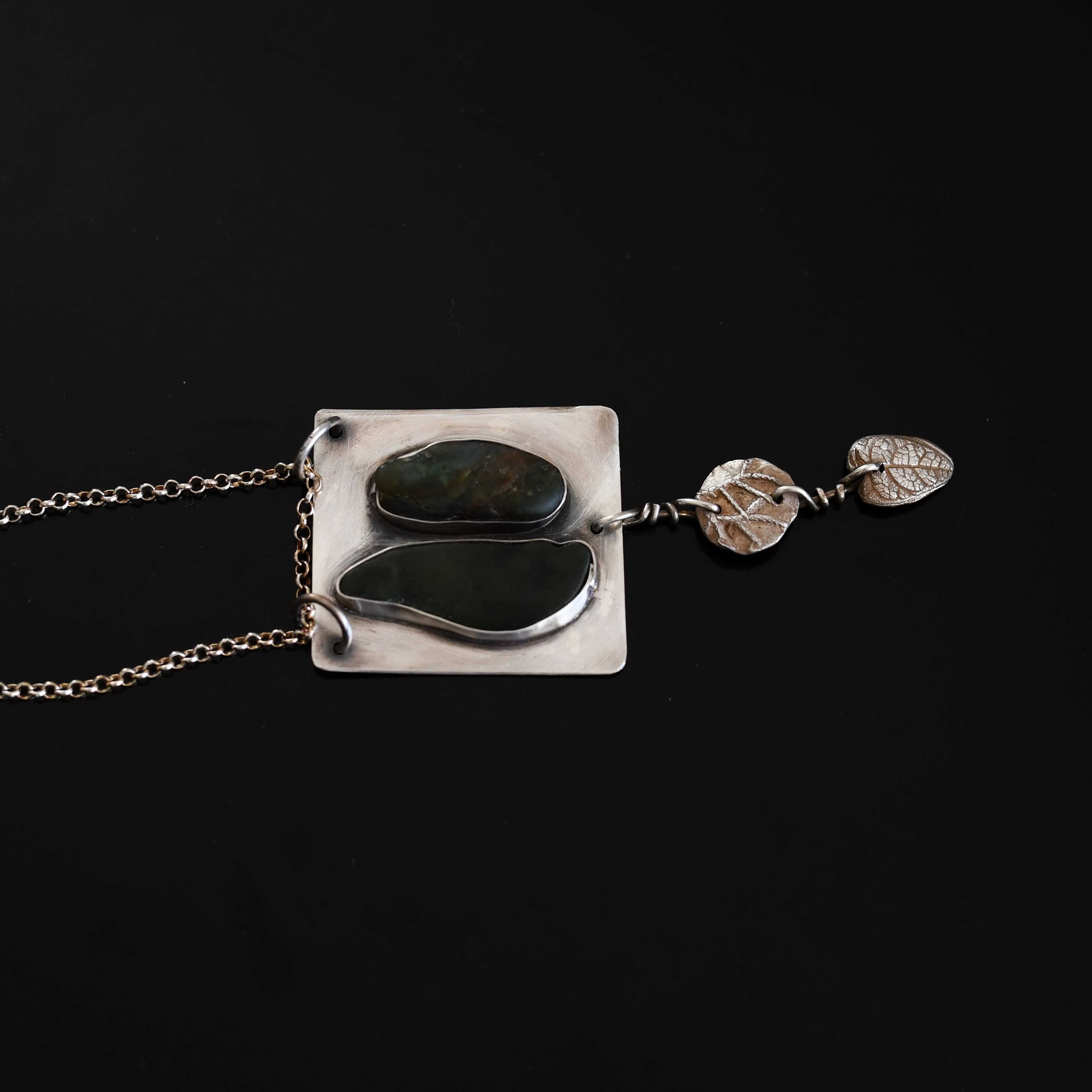 Going into the Wild Jade Silver Necklace