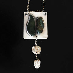 Going into the Wild Jade Silver Necklace